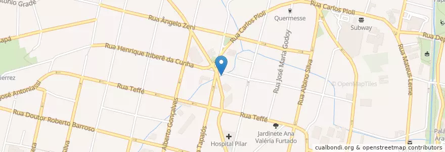 Mapa de ubicacion de Zero Hora en Brasil, Região Sul, Paraná, Região Geográfica Intermediária De Curitiba, Região Metropolitana De Curitiba, Microrregião De Curitiba, Curitiba.