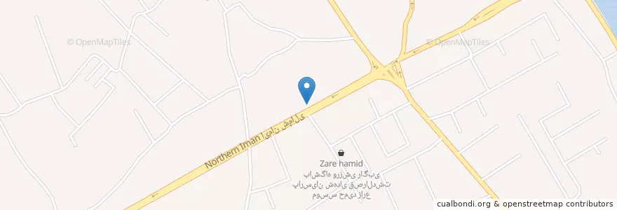Mapa de ubicacion de بانک ملت en Iran, استان فارس, شهرستان شیراز, بخش مرکزی, شیراز.