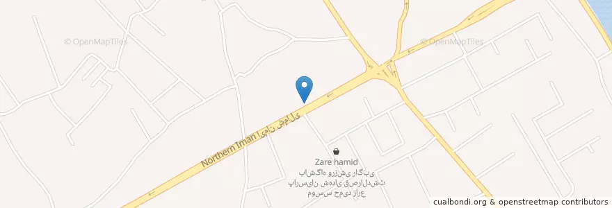 Mapa de ubicacion de باجه تلفن عمومی en Iran, استان فارس, شهرستان شیراز, بخش مرکزی, شیراز.