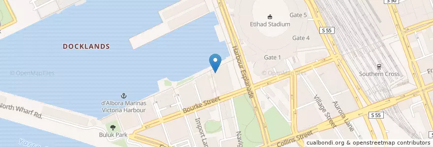 Mapa de ubicacion de Harbour Kitchen en 오스트레일리아, Victoria, City Of Melbourne.