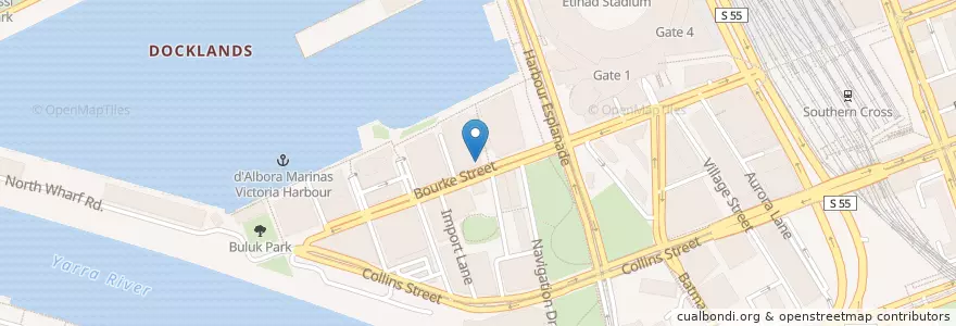 Mapa de ubicacion de Rhumba’s en Australia, Victoria, City Of Melbourne.