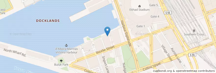 Mapa de ubicacion de Black Cod en Avustralya, Victoria, City Of Melbourne.