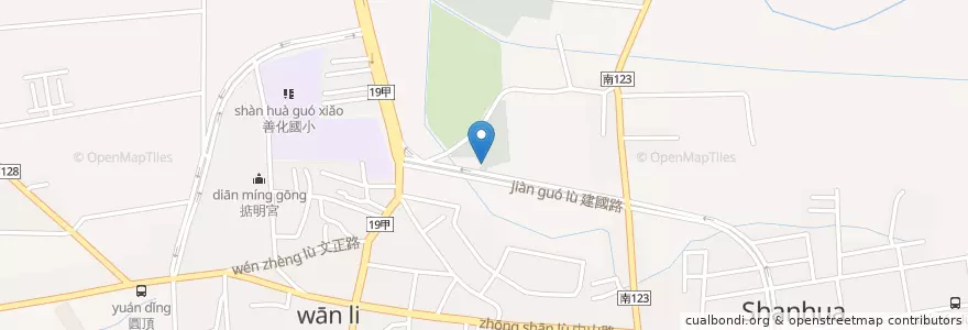 Mapa de ubicacion de 善化區納骨堂 en Taiwán, 臺南市, 善化區.