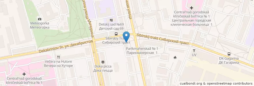 Mapa de ubicacion de Нико Дент en Russie, District Fédéral De L'Oural, Oblast De Sverdlovsk, Городской Округ Екатеринбург.