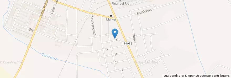 Mapa de ubicacion de Casa de Nayra en キューバ, Pinar Del Río, Pinar Del Río, Ciudad De Pinar Del Río.