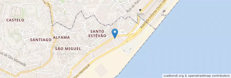 Mapa de ubicacion de Agulha no Palheiro en 포르투갈, Lisboa, Grande Lisboa, 리스본, Santa Maria Maior.