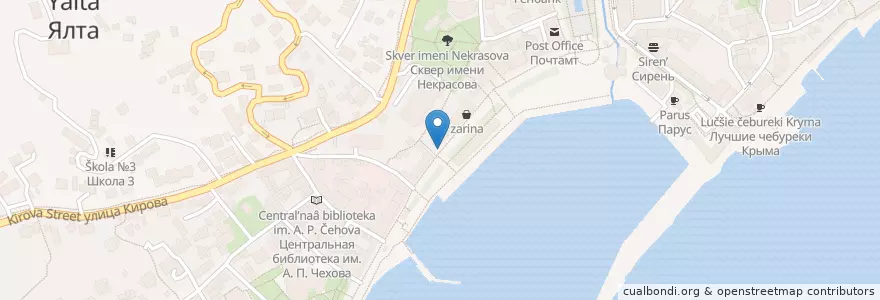 Mapa de ubicacion de Кофе-бар en Russia, South Federal District, Autonomous Republic Of Crimea, Republic Of Crimea, Yalta City Municipality, Городской Округ Ялта.