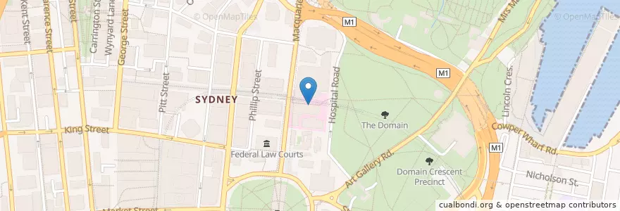 Mapa de ubicacion de Da Capo Courtyard Cafe en オーストラリア, ニューサウスウェールズ, Council Of The City Of Sydney, Sydney.