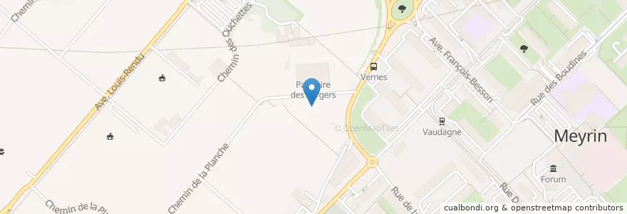 Mapa de ubicacion de Bibi Café en Svizzera, Ginevra, Meyrin, Ginevra, Meyrin.