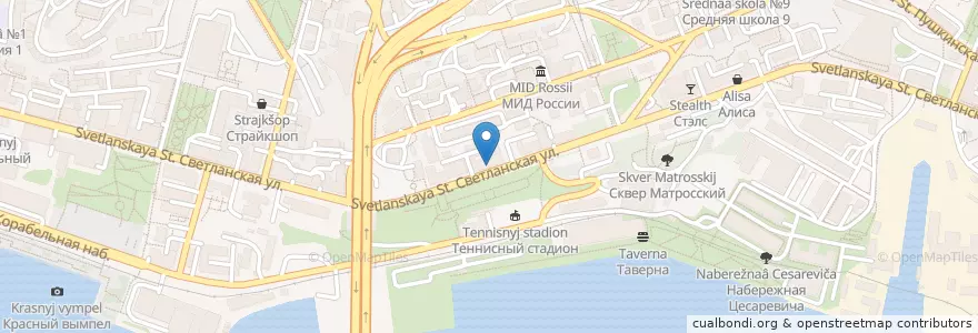 Mapa de ubicacion de Банкомат банка Авангард en Russie, District Fédéral Extrême-Oriental, Kraï Du Primorie, Владивостокский Городской Округ.