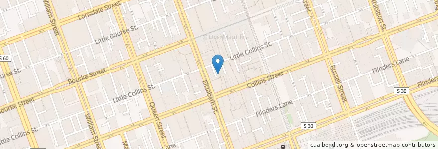 Mapa de ubicacion de La Crêperie Saint Germain en Austrália, Victoria, City Of Melbourne.