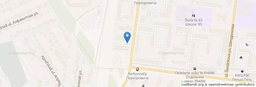 Mapa de ubicacion de Хмельная миля en Russia, Distretto Federale Centrale, Oblast' Di Voronež, Городской Округ Воронеж.