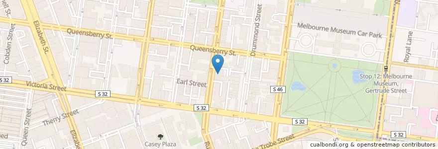 Mapa de ubicacion de Artee Cafe en Австралия, Виктория, City Of Melbourne.