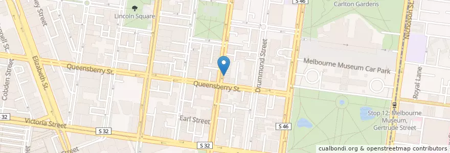 Mapa de ubicacion de Namaste Indian Restaurant en Australië, Victoria, City Of Melbourne.