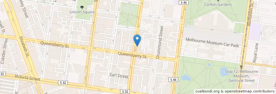 Mapa de ubicacion de Golden Prawn en Australien, Victoria, City Of Melbourne.