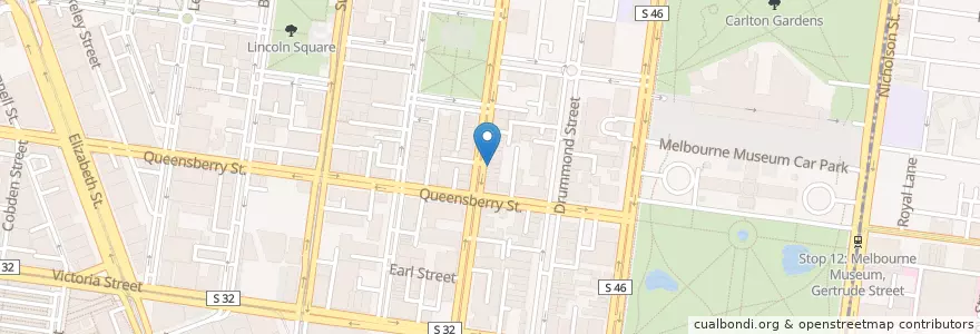 Mapa de ubicacion de Carlton Curry House en Australië, Victoria, City Of Melbourne.