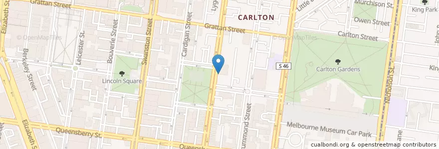 Mapa de ubicacion de Players on Lygon en Austrália, Victoria, City Of Melbourne.