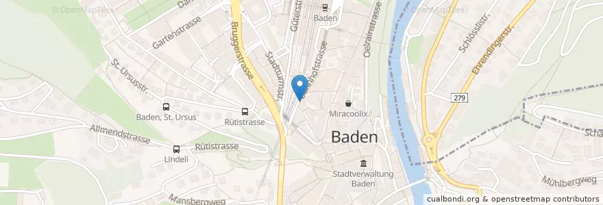 Mapa de ubicacion de Terra Ambiente en سويسرا, Aargau, Bezirk Baden, Baden.