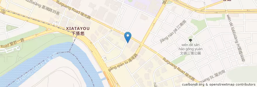 Mapa de ubicacion de 內湖江南郵局 en 臺灣, 新北市, 臺北市, 內湖區.