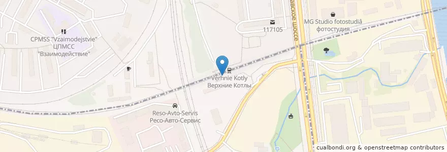 Mapa de ubicacion de КофеХауз en Russia, Distretto Federale Centrale, Москва, Южный Административный Округ, Нагорный Район.