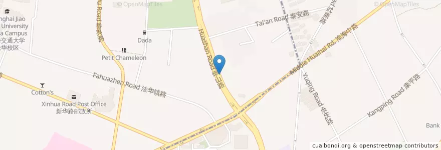 Mapa de ubicacion de 雲和面馆 en China, Shanghai, Changning.