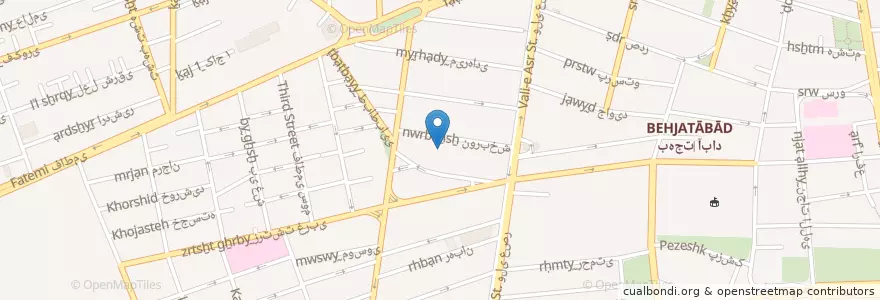Mapa de ubicacion de ایران کمبریج en Иран, Тегеран, شهرستان تهران, Тегеран, بخش مرکزی شهرستان تهران.