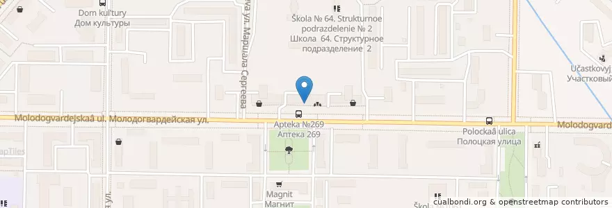 Mapa de ubicacion de Веста en Rusland, Centraal Federaal District, Moskou, Западный Административный Округ, Район Кунцево.