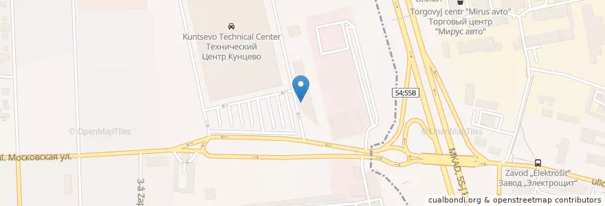 Mapa de ubicacion de Зенит en Rusia, Центральный Федеральный Округ, Московская Область, Одинцовский Городской Округ.