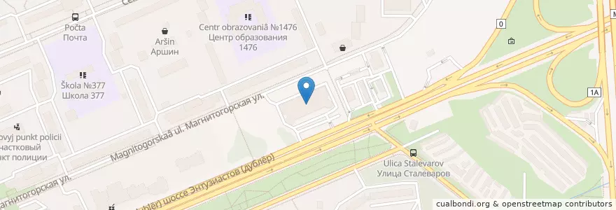 Mapa de ubicacion de Зенит en Russia, Distretto Federale Centrale, Москва, Восточный Административный Округ, Район Ивановское.