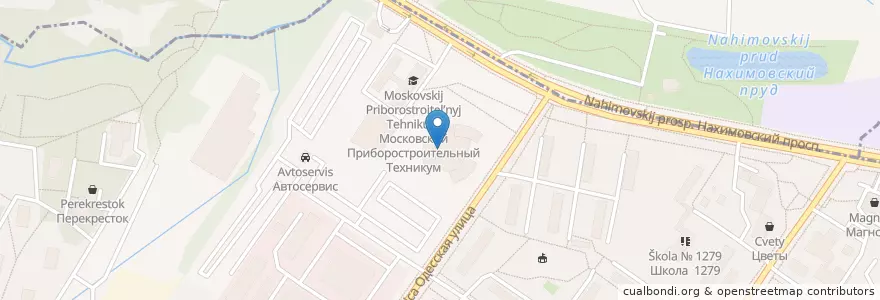 Mapa de ubicacion de Зенит en Russie, District Fédéral Central, Moscou, Юго-Западный Административный Округ, Район Зюзино.