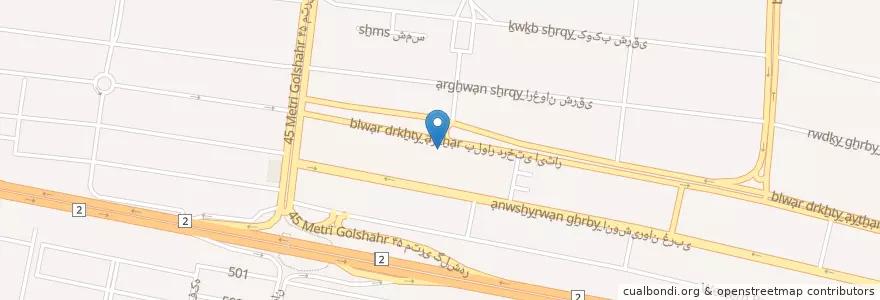 Mapa de ubicacion de کلینیک تخصصی دندان پزشکی رویال وان en ایران, استان البرز, شهرستان کرج, بخش مرکزی شهرستان کرج, کرج.