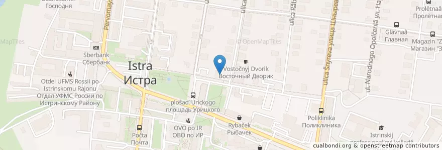 Mapa de ubicacion de KFC en روسيا, Центральный Федеральный Округ, محافظة موسكو, Городской Округ Истра.