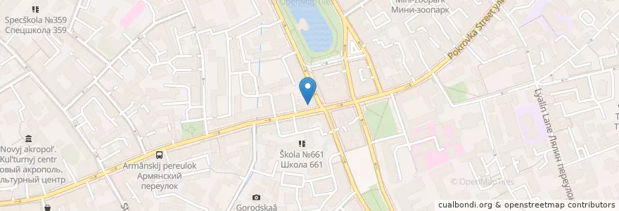 Mapa de ubicacion de Пилзнер en Russia, Distretto Federale Centrale, Москва, Центральный Административный Округ, Басманный Район.