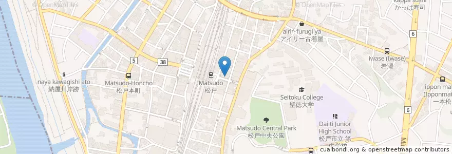 Mapa de ubicacion de 回転寿司もりいち (Moriichi) en Japonya, 千葉県, 松戸市.
