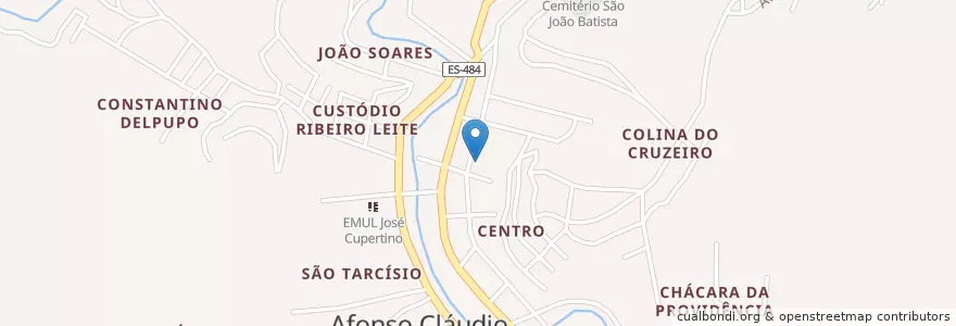 Mapa de ubicacion de Posto de Saúde en Brezilya, Güneydoğu Bölgesi, Espírito Santo, Região Geográfica Intermediária De Vitória, Microrregião Afonso Cláudio, Afonso Cláudio.