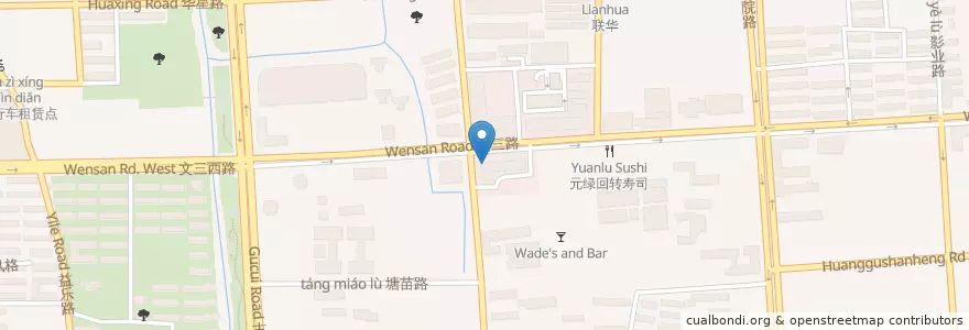 Mapa de ubicacion de McDonald's en China, Zhejiang, 杭州市, 西湖区.