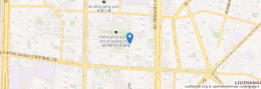 Mapa de ubicacion de 成功國宅停車場出入口 en 臺灣, 新北市, 臺北市, 大安區.