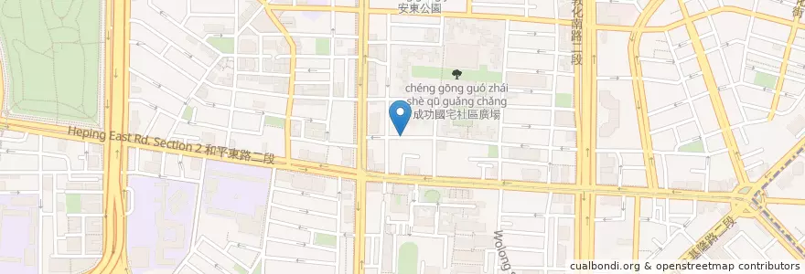 Mapa de ubicacion de 雪人兄弟 en Taiwan, New Taipei, Taipei, Da'an District.