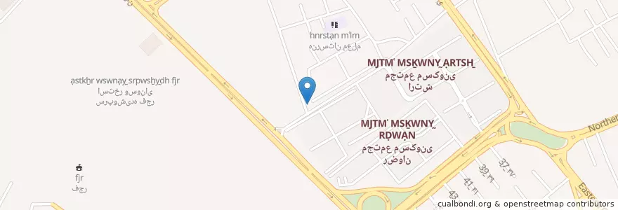 Mapa de ubicacion de آبسردکن en Irán, Fars, شهرستان شیراز, بخش مرکزی, شیراز.