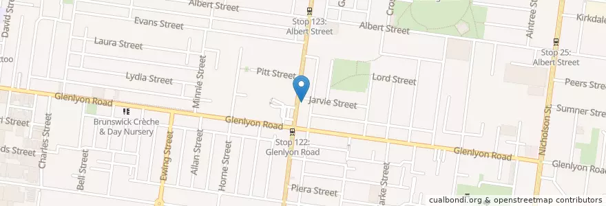 Mapa de ubicacion de Xenia Food Store en 오스트레일리아, Victoria, City Of Moreland.