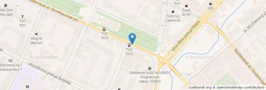 Mapa de ubicacion de Детская музыкальная школа №4 en Russia, Northwestern Federal District, Vologda Oblast, Vologodsky District, Vologda.