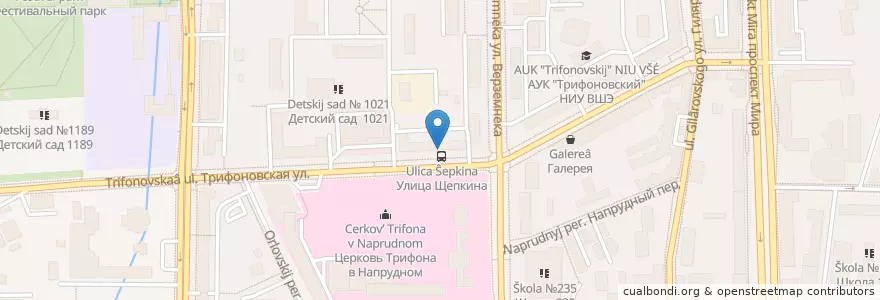 Mapa de ubicacion de Нуклеомед en Russie, District Fédéral Central, Moscou, Центральный Административный Округ, Мещанский Район.