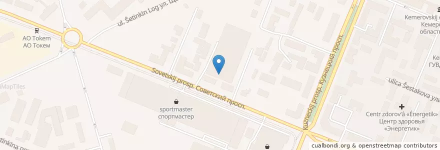 Mapa de ubicacion de Nieuport en Rusia, Distrito Federal De Siberia, Kémerovo, Кемеровский Муниципальный Округ, Кемеровский Городской Округ.