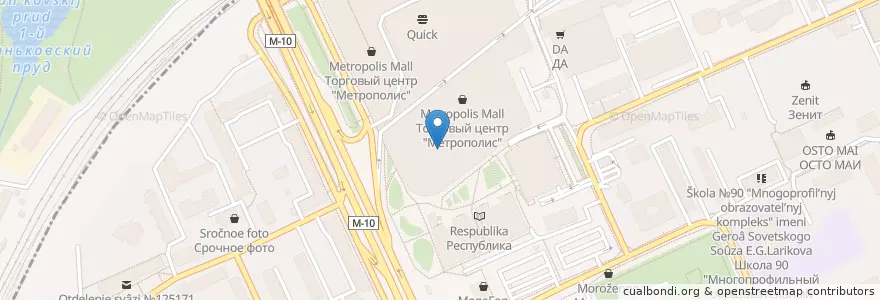 Mapa de ubicacion de Шаурмен en Rússia, Distrito Federal Central, Москва, Северный Административный Округ, Войковский Район.