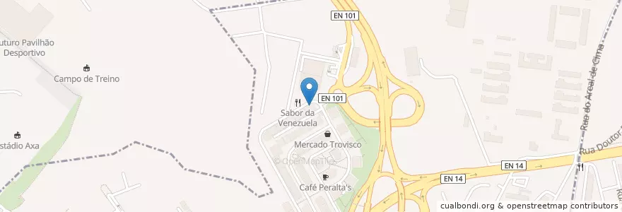 Mapa de ubicacion de Restaurante Mike Sparken en ポルトガル, ノルテ, Braga, Cávado, Braga, São Vicente.