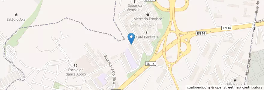 Mapa de ubicacion de Restaurante Quinta de Cabanas en البرتغال, المنطقة الشمالية (البرتغال), براغا, كافادو, براغا, São Vicente.
