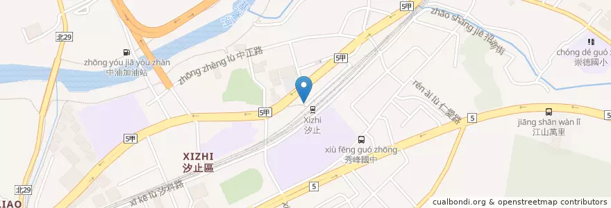 Mapa de ubicacion de 將軍府 en 臺灣, 新北市, 汐止區.