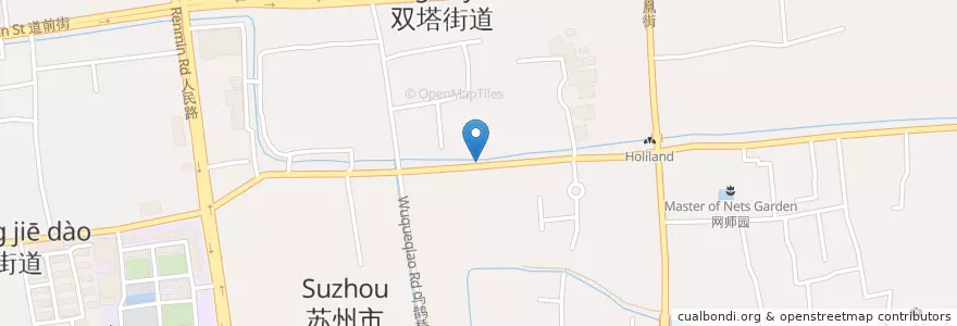 Mapa de ubicacion de Antidote cafe & bar en Çin, Suzhou, Jiangsu, 姑苏区, 双塔街道.