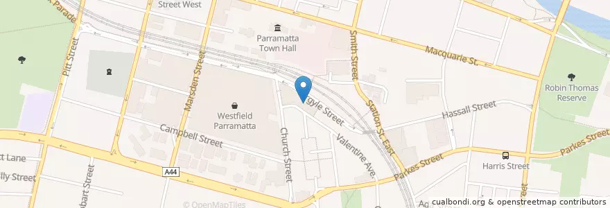 Mapa de ubicacion de Amcal en 오스트레일리아, New South Wales, 시드니, City Of Parramatta Council.