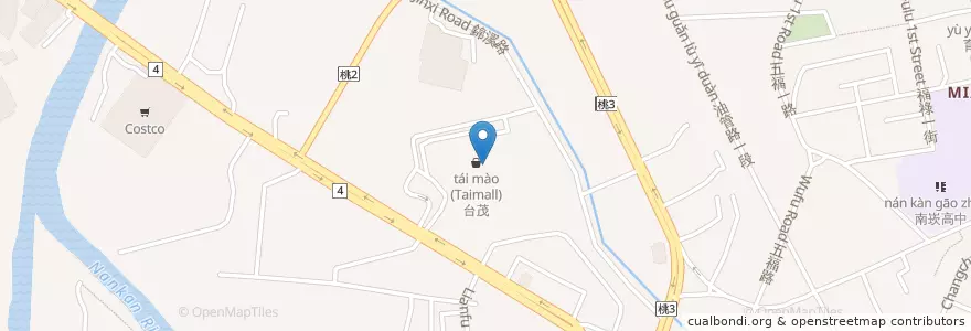 Mapa de ubicacion de Subway 桃園南崁店 en Taiwan, 桃園市, 蘆竹區.